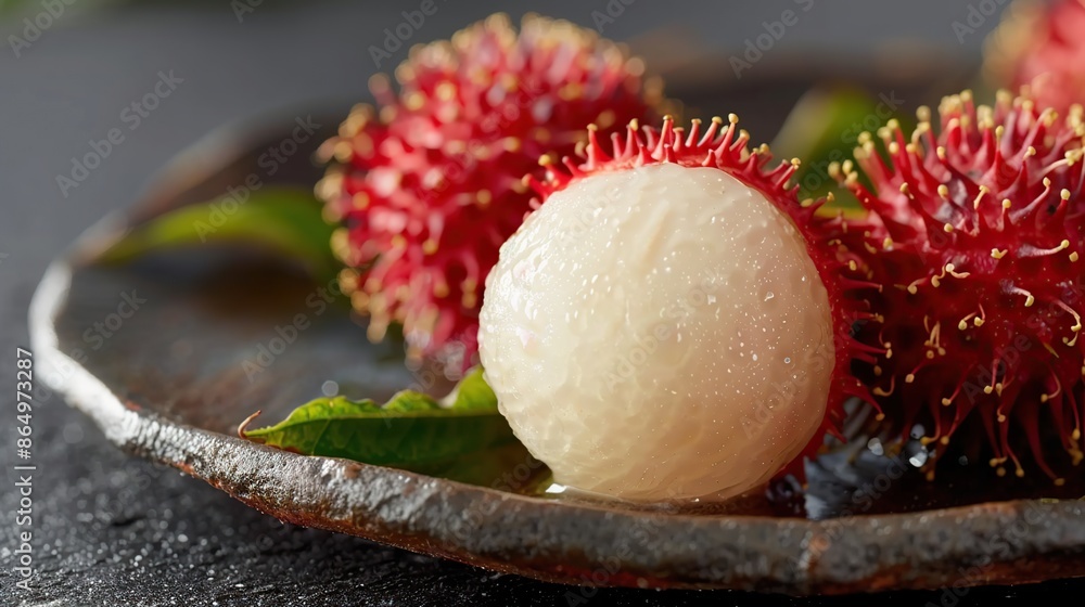 Close-Up of Fresh Rambutan Fruit Close-Up of Fresh Rambutan Fruit