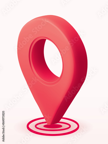 3D vector location symbol pin icon sign or navigation locator map travel gps direction pointer and marker place position point, GPS,map maker, Mesh gradient wes