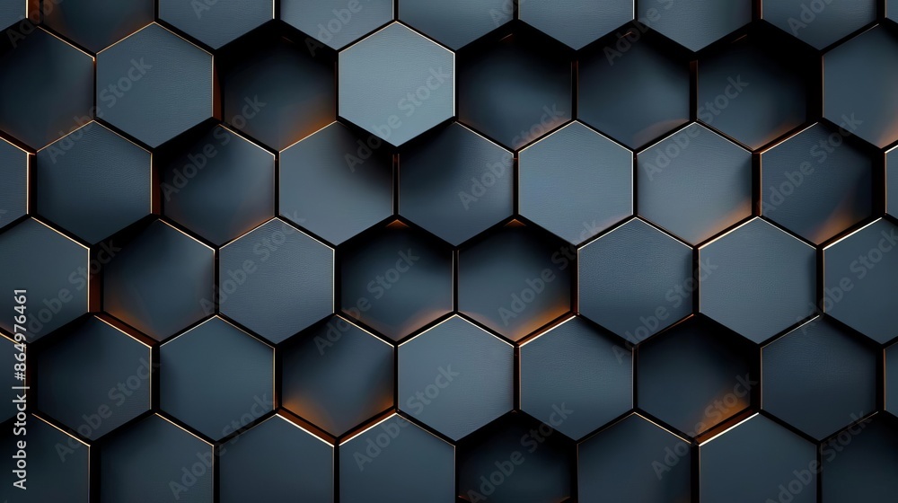 A stylish geometric wallpaper with a hexagonal pattern in dark tones A stylish geometric wallpaper with a hexagonal pattern in dark tones