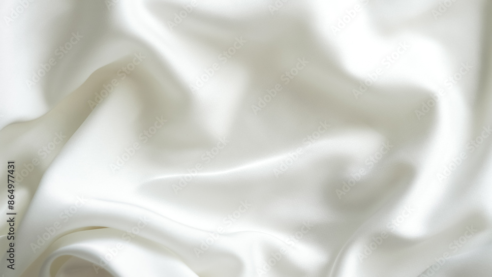 Obraz premium white silk fabric background copy space