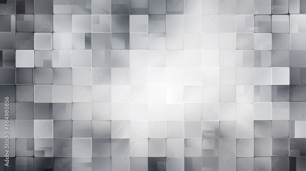 Abstract Grey and White Square Mosaic Abstract Grey and White Square Mosaic