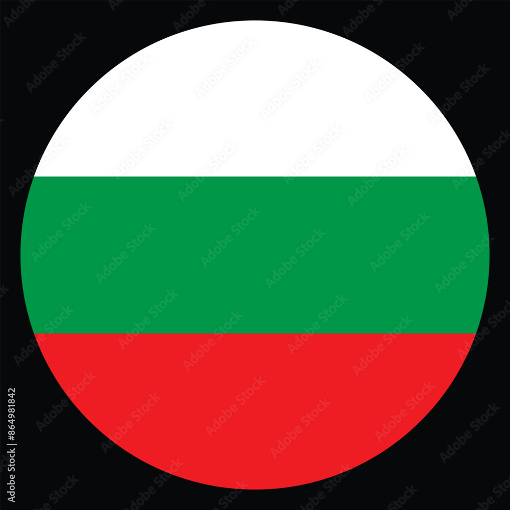 Circle badge Bulgaria flag button vector illustration isolated. State in Europe, Balkan country. National symbol. Patriotic sign. Roundel Bulgaria flag emblem banner. EU member state Bulgarian flag. Circle badge Bulgaria flag button vector illustration isolated. State in Europe, Balkan country. National symbol. Patriotic sign. Roundel Bulgaria flag emblem banner. EU member state Bulgarian flag.