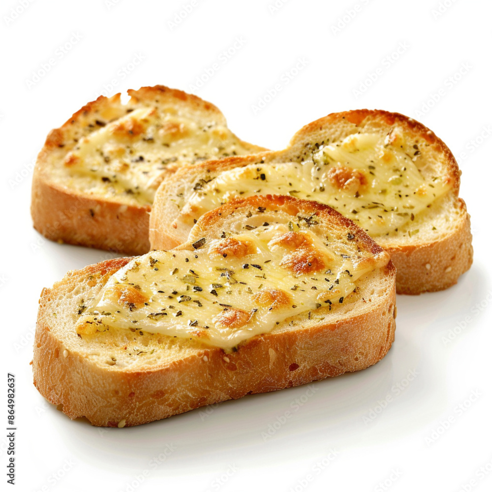 Garlic Bread with White Background for Cutout Garlic Bread with White Background for Cutout