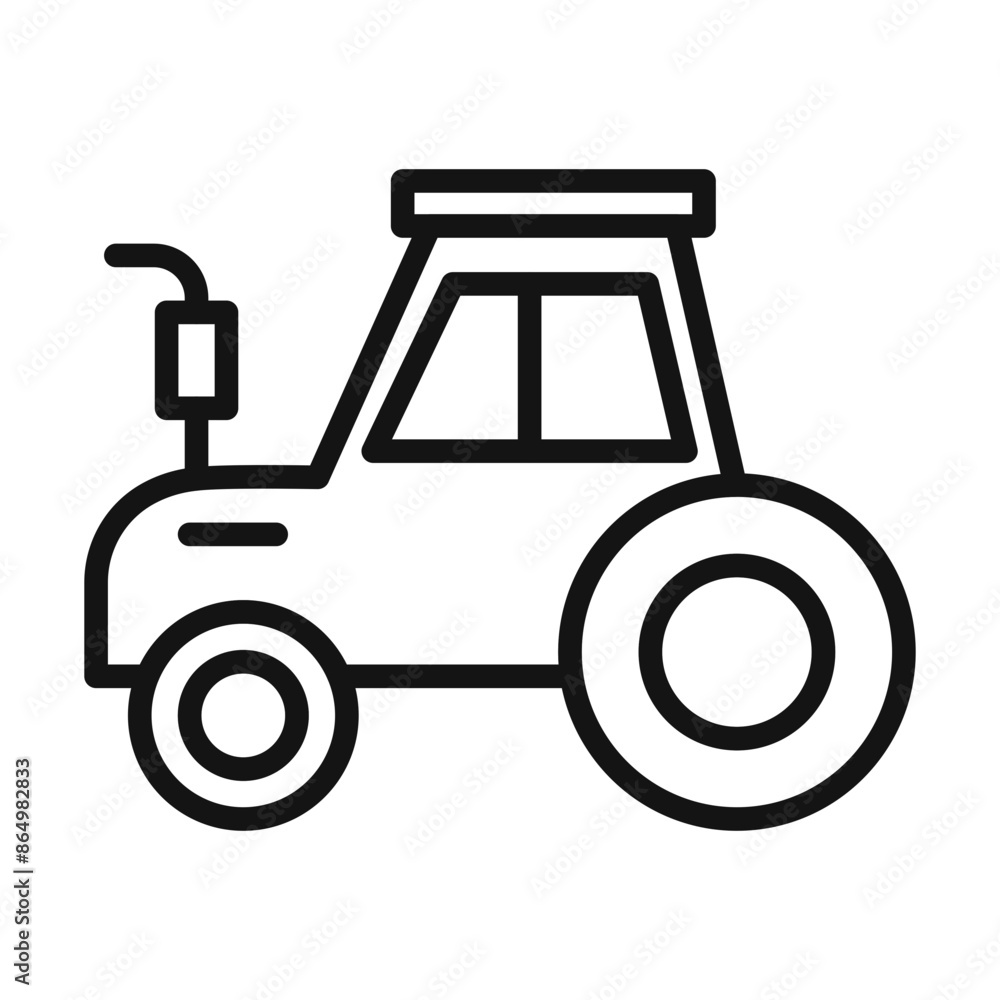 Heavy-Duty Tractor Icon for Farming Tools Heavy-Duty Tractor Icon for Farming Tools