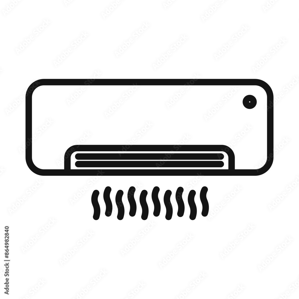Energy-Efficient Air Conditioner Icon for Smart Homes Energy-Efficient Air Conditioner Icon for Smart Homes