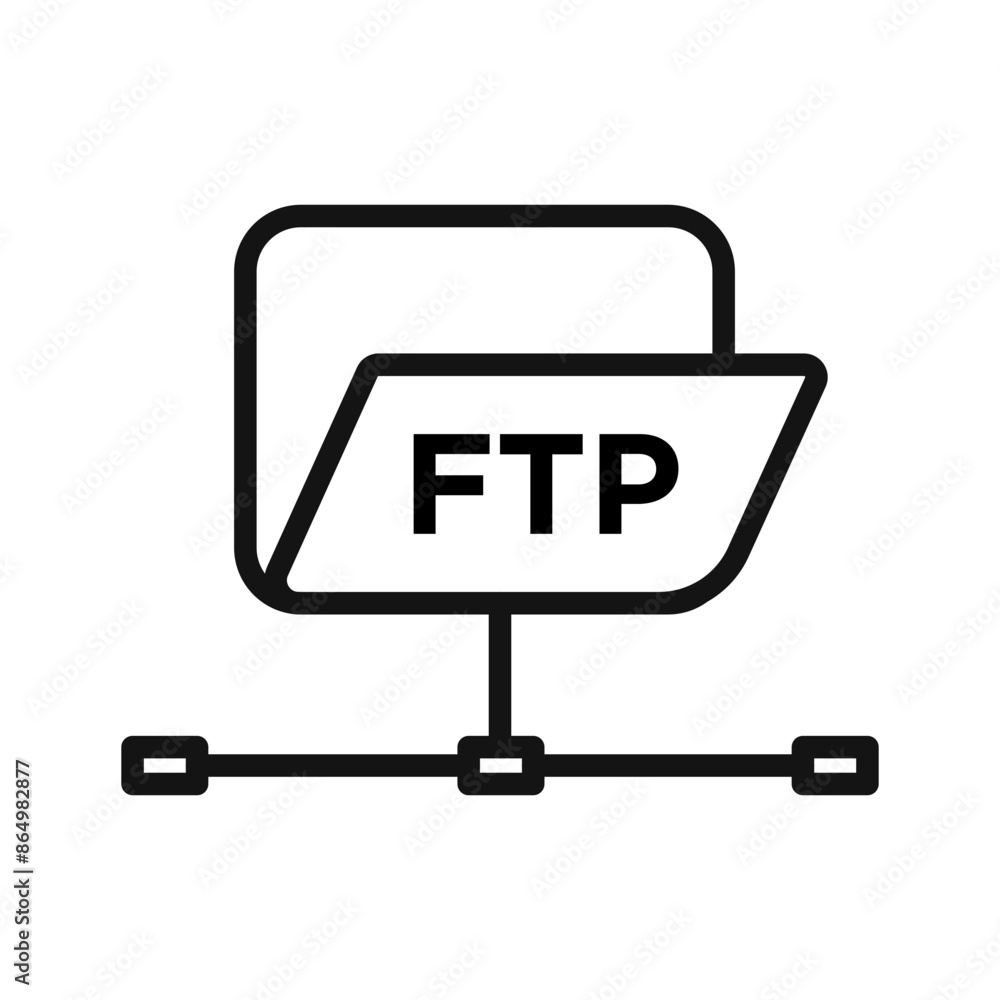 Secure Connection FTP Icon for IT Services Secure Connection FTP Icon for IT Services