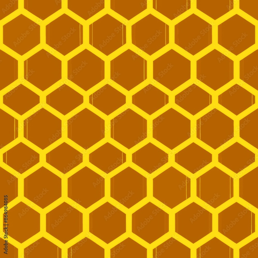 Seamless pattern of honeycomb grids with faux metallic effects, Generative AI Seamless pattern of honeycomb grids with faux metallic effects, Generative AI