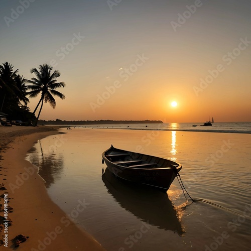 sunset on the beach