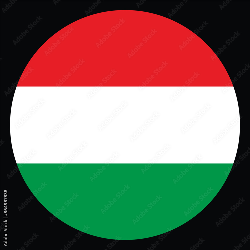 Circle badge Hungary flag button vector illustration isolated. Europe union state national symbol. EU. Roundel Hungary flag emblem banner. Circle badge Hungary flag button vector illustration isolated. Europe union state national symbol. EU. Roundel Hungary flag emblem banner.