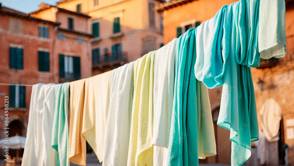 Fototapeta premium Drying clothes in an Italian city.