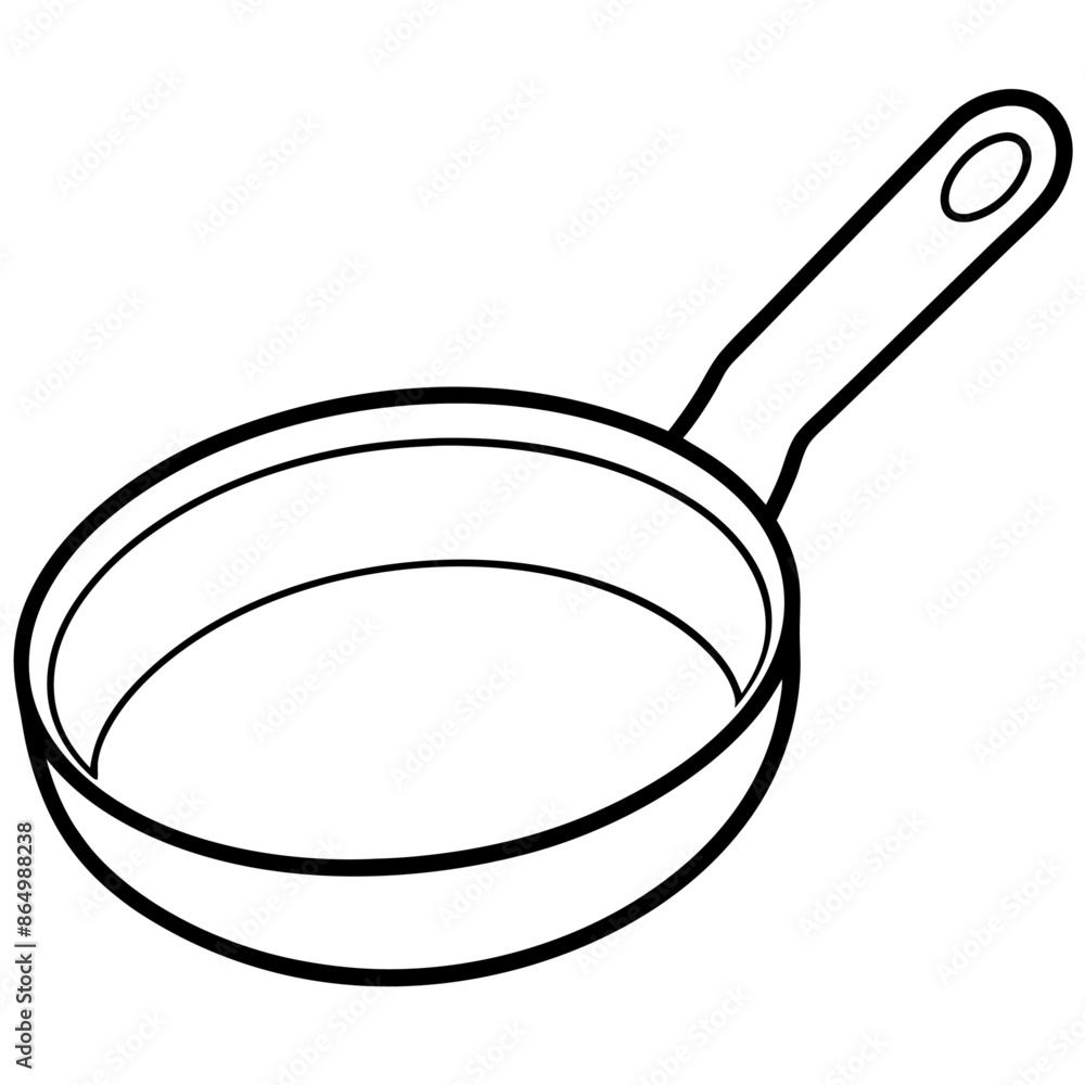 frying pan outline coloring book page line art illustration digital drawing frying pan outline coloring book page line art illustration digital drawing