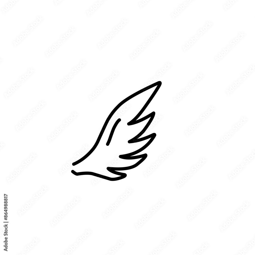Obraz premium wing doodle icon
