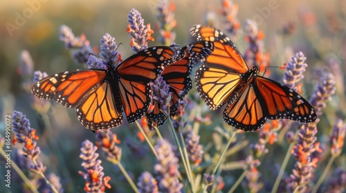 Monarch Butterflies in the Grasslands  photo