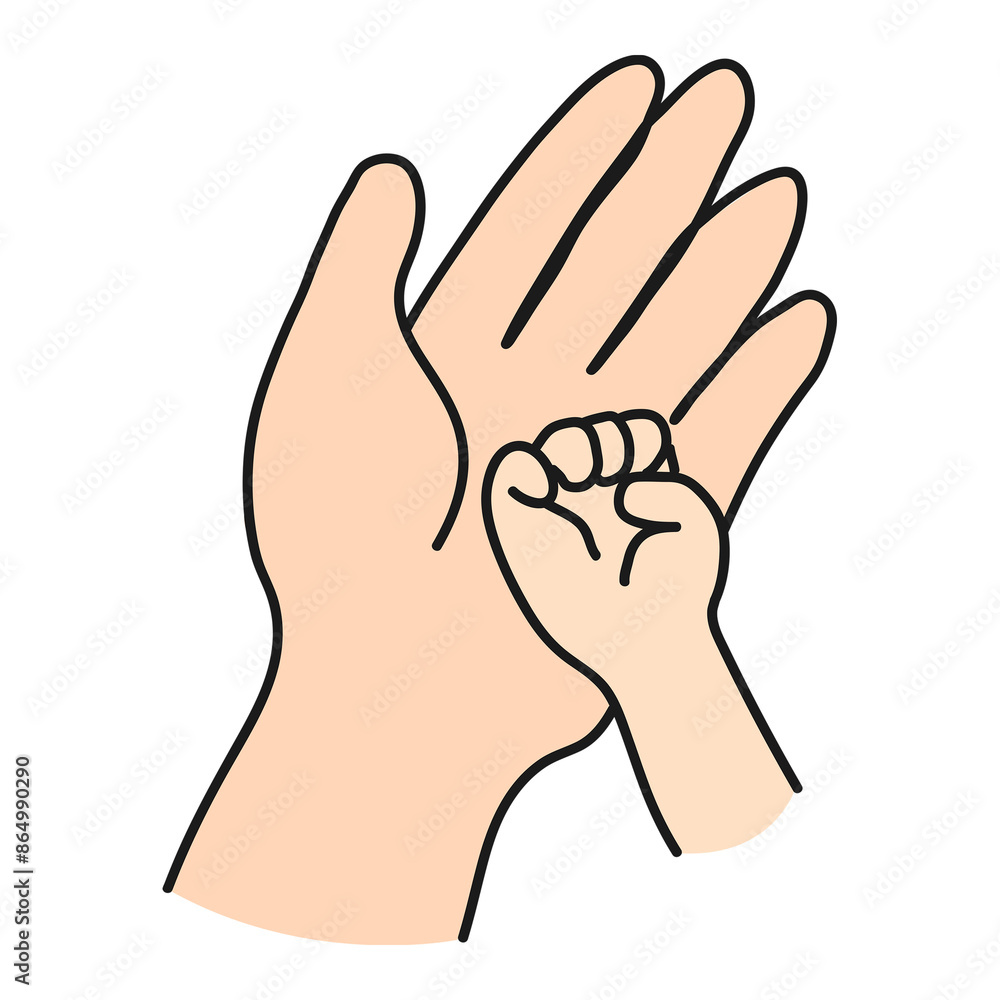 Baby's fist png sticker, newborn child transparent background Baby's fist png sticker, newborn child transparent background