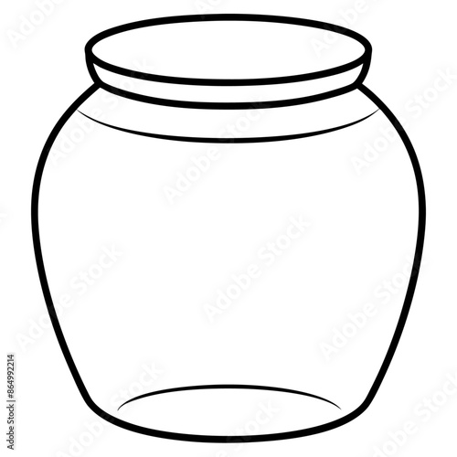 jar outline coloring book page line art illustration digital drawing