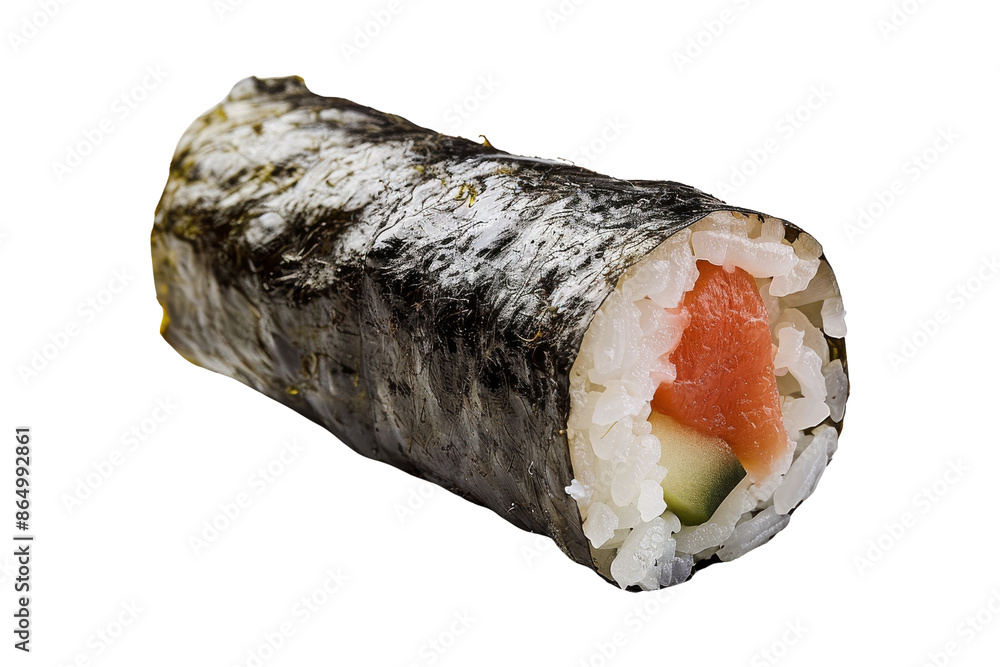 Sushi Roll with Salmon and Cucumber Sushi Roll with Salmon and Cucumber