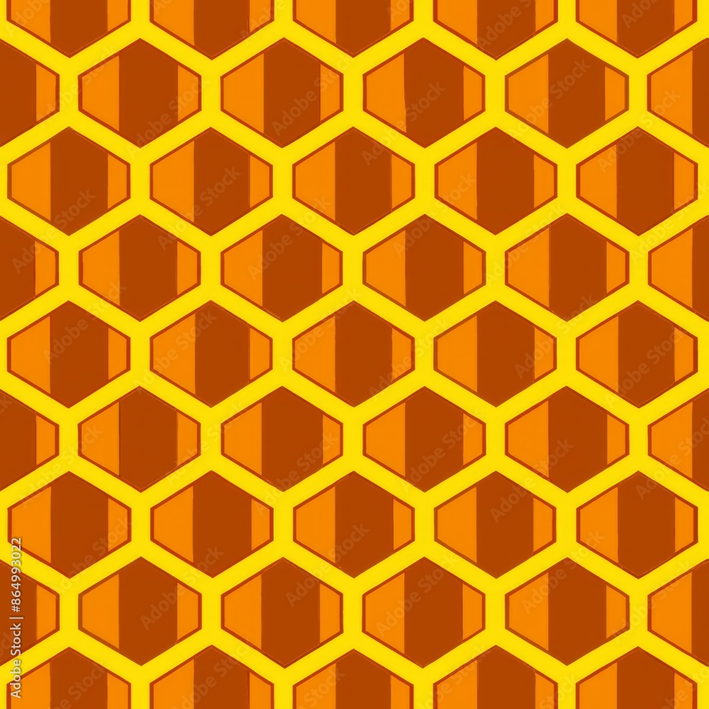 Seamless pattern of honeycomb grids with textured effects, like stone or wood, Generative AI Seamless pattern of honeycomb grids with textured effects, like stone or wood, Generative AI