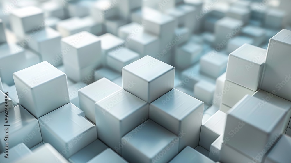 Abstract background of white cubes, perfect for technology, design, or futuristic concepts. Abstract background of white cubes, perfect for technology, design, or futuristic concepts.