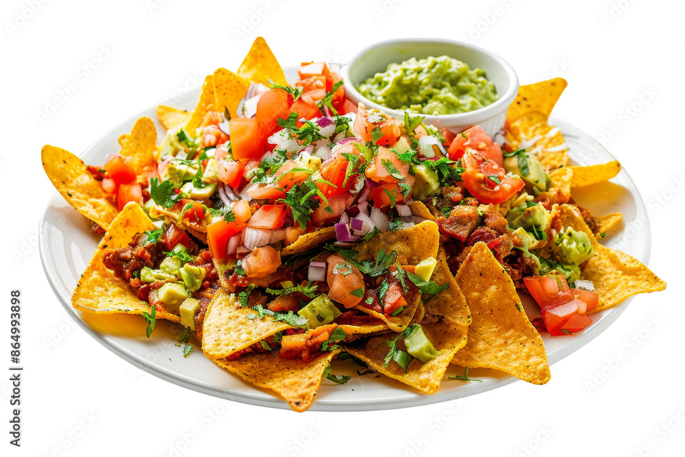 Delicious Nachos with Guacamole and Pico de Gallo Delicious Nachos with Guacamole and Pico de Gallo