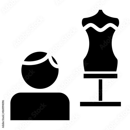 Fashion Designer Vector Glyph Icon Design