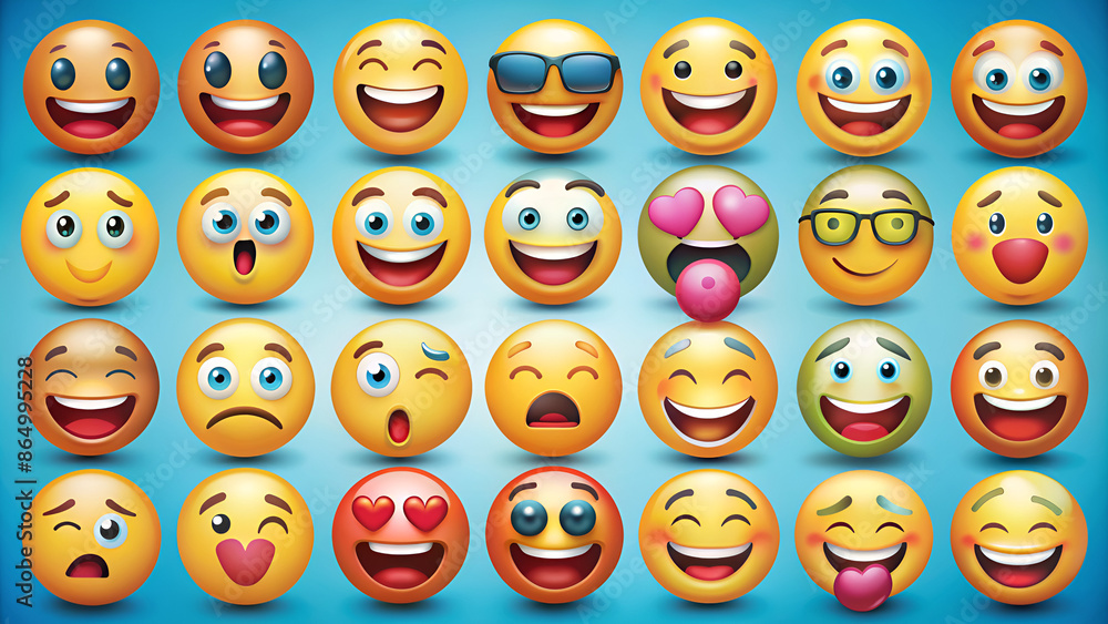 Big set of emoticons. Funny emoticons faces with facial expressions. Full editable vector icons. Detailed emoji icons. IOS emoji set. Big set of emoticons. Funny emoticons faces with facial expressions. Full editable vector icons. Detailed emoji icons. IOS emoji set.