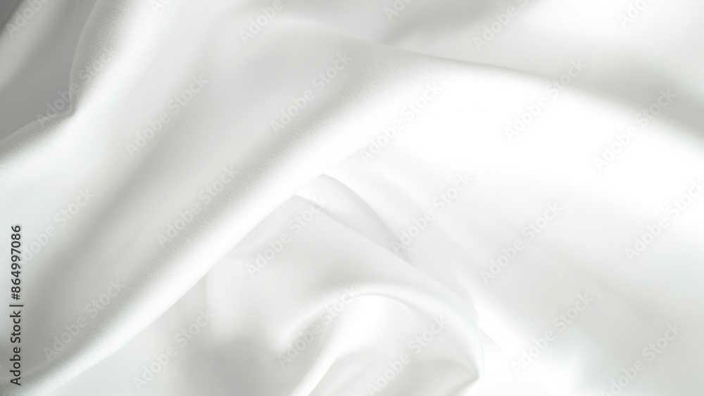 Fototapeta premium white silk fabric background copy space.