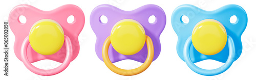 Foto 3d of pacifier set