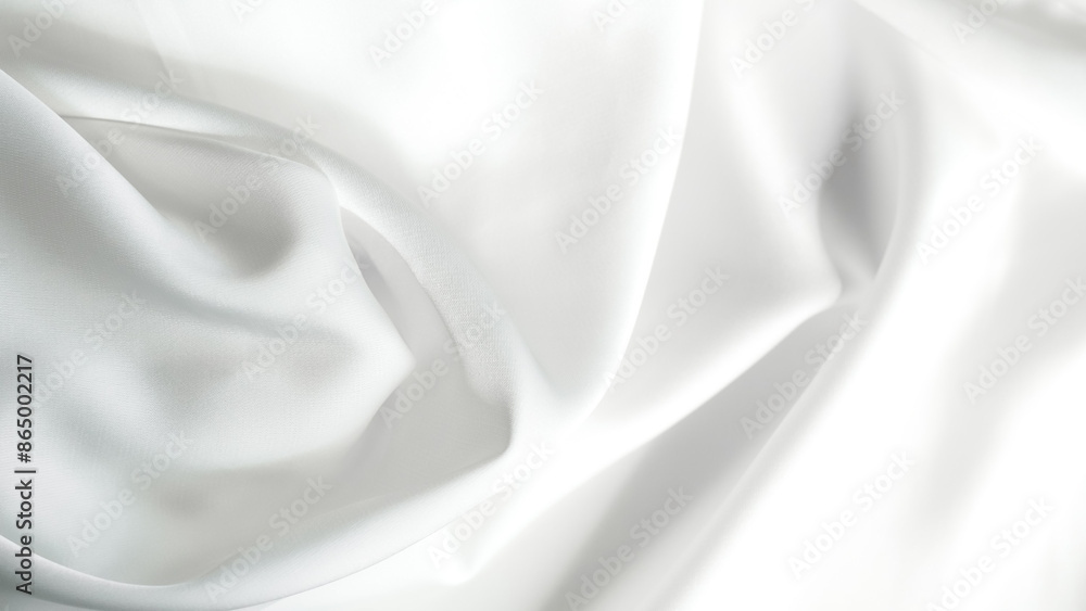Fototapeta premium white silk fabric background curly lines