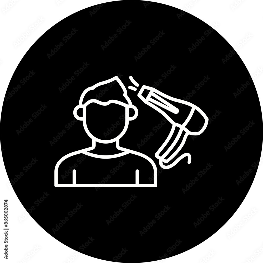 Drying hair Icon