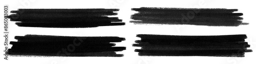 Ink brush stroke texture set