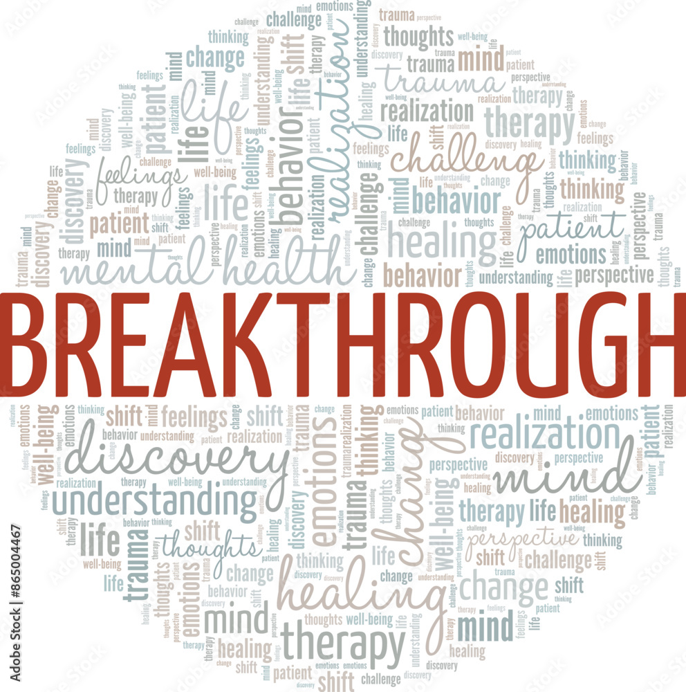 Mental Breakthrough word cloud conceptual design isolated on white background. Mental Breakthrough word cloud conceptual design isolated on white background.