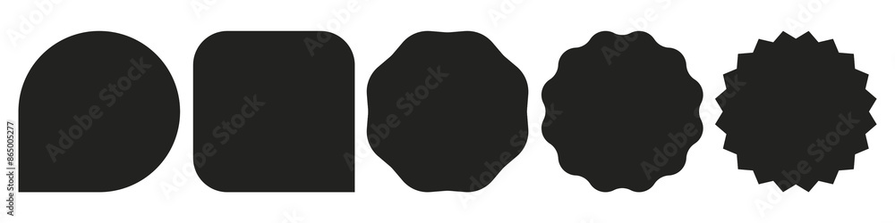 Black badge geometric shape set Black badge geometric shape set