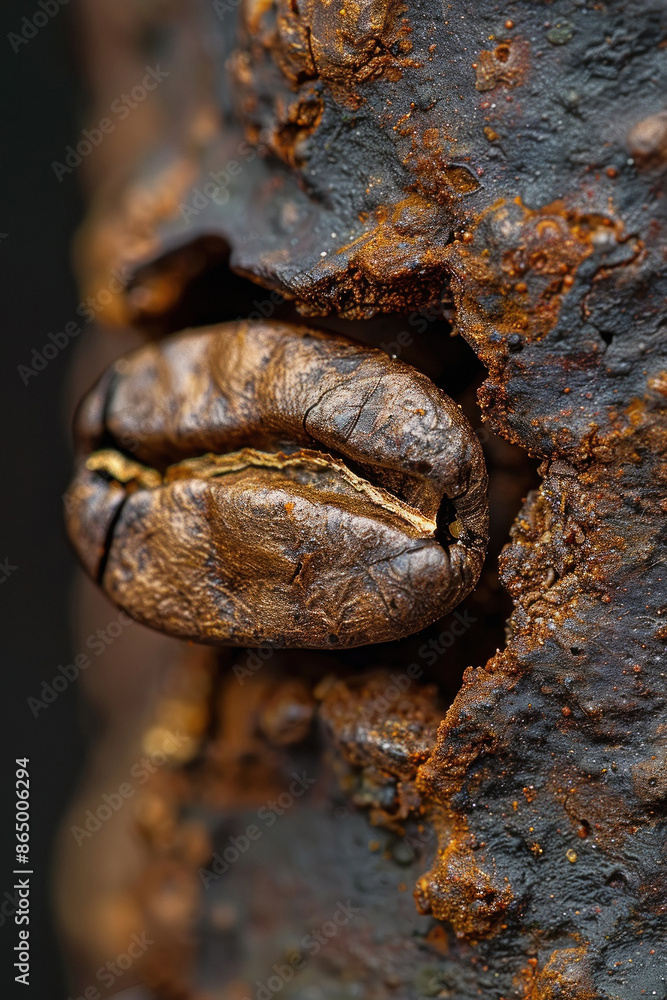 Close view of coffee bean Close view of coffee bean
