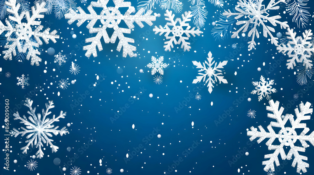 christmas card with snowflake border,blue christmas card with white snowflakes background,generative ai christmas card with snowflake border,blue christmas card with white snowflakes background,generative ai