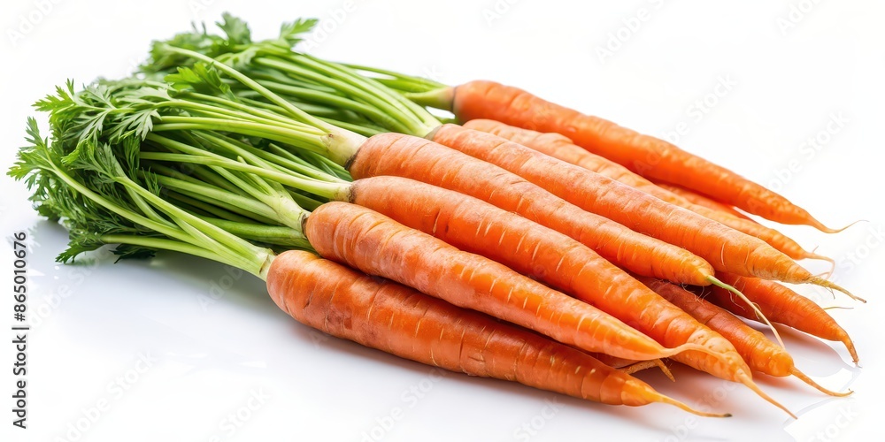 Closeup of fresh carrots isolated on white background, carrots, vegetable, fresh, healthy, food, organic, agriculture, root Closeup of fresh carrots isolated on white background, carrots, vegetable, fresh, healthy, food, organic, agriculture, root