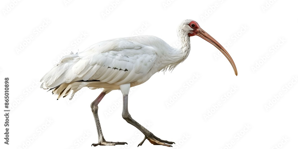 Isolated Australian White Ibis (Threskiornis molucca) on a White Background. Concept Bird Photography, Australian Wildlife, White Birds, Isolated Subject, Nature Portrait Isolated Australian White Ibis (Threskiornis molucca) on a White Background. Concept Bird Photography, Australian Wildlife, White Birds, Isolated Subject, Nature Portrait