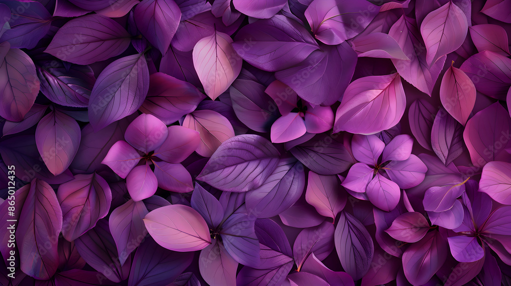 purple flowers with purple leaves background.generative ai purple flowers with purple leaves background.generative ai