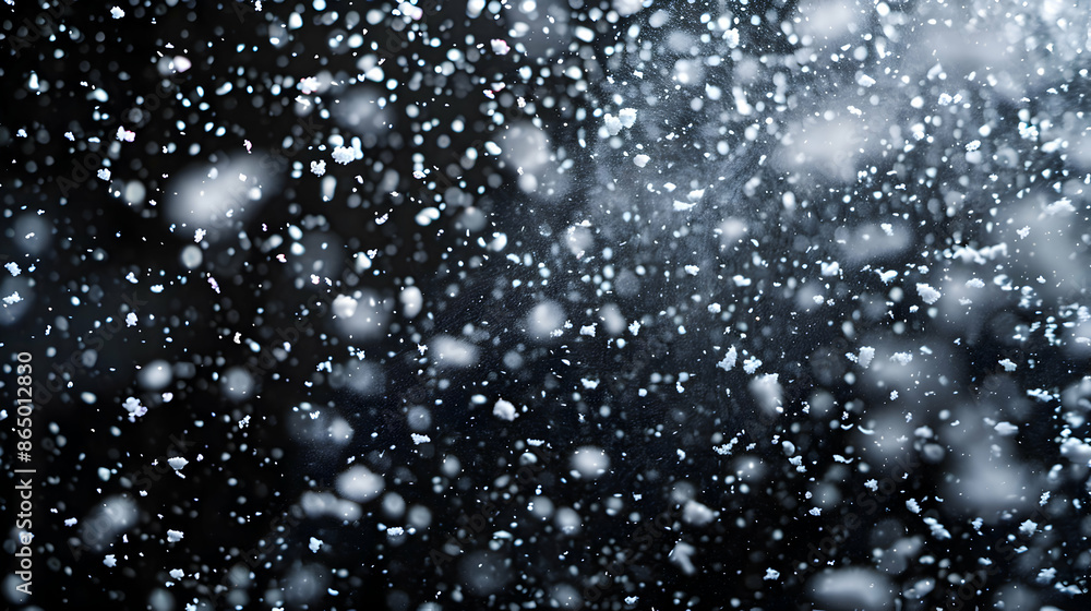 winter snowflakes falling against dark sky with bokeh effect,generative ai winter snowflakes falling against dark sky with bokeh effect,generative ai