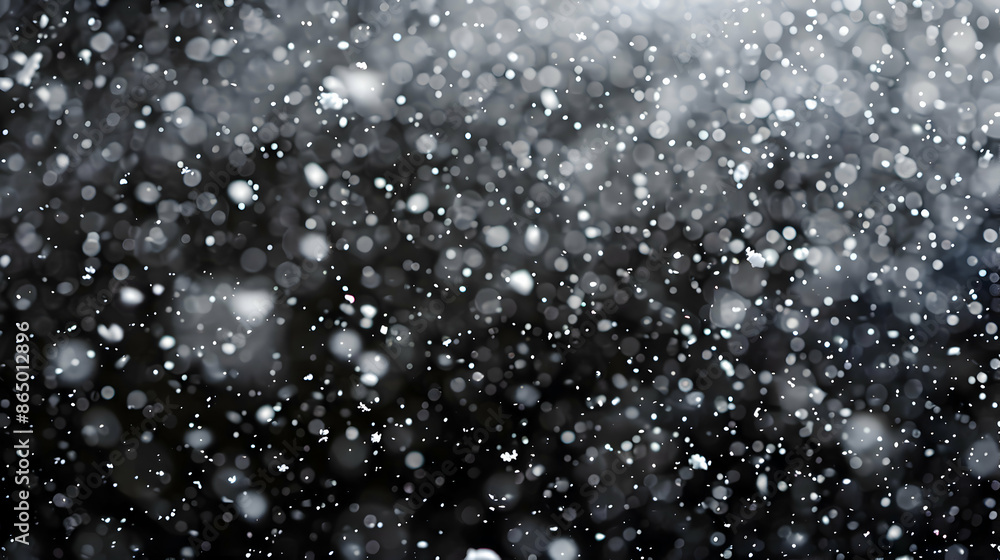 winter snowflakes falling against dark sky with bokeh effect,generative ai winter snowflakes falling against dark sky with bokeh effect,generative ai