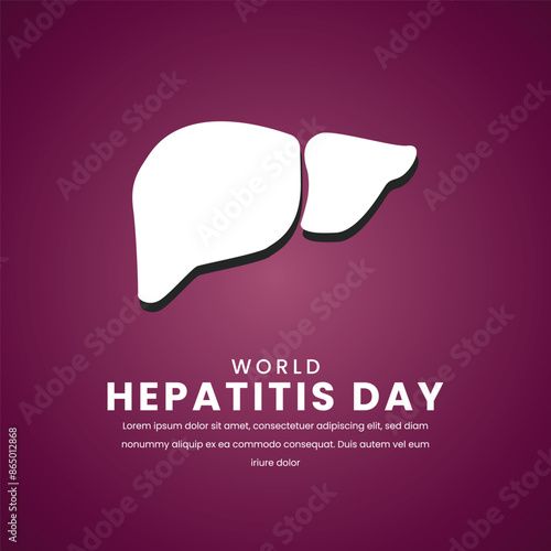 Vector illustration on the theme of World Hepatitis Day on July 28.