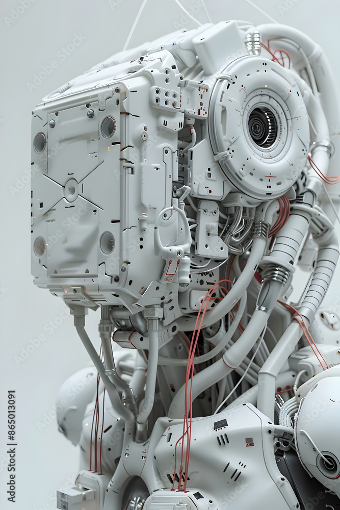 Colossal Perilous Alien Robotic Spacecraft Component in Minimalist Studio Setting Colossal Perilous Alien Robotic Spacecraft Component in Minimalist Studio Setting