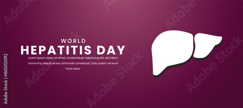 World Hepatitis Day on July 28. Banner vector illustration