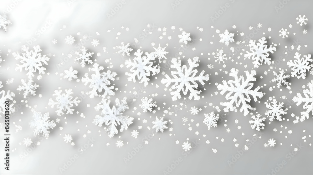 falling snowflakes on white background,cold flake elements on transparent background,generative ai falling snowflakes on white background,cold flake elements on transparent background,generative ai