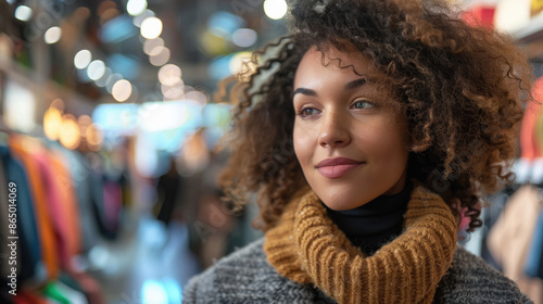 Wallpaper Mural young beautiful woman standing at clothing store Torontodigital.ca
