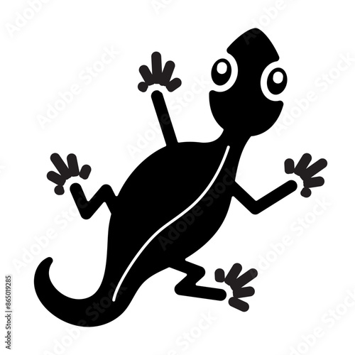 Lizard Vector Glyph Icon Design