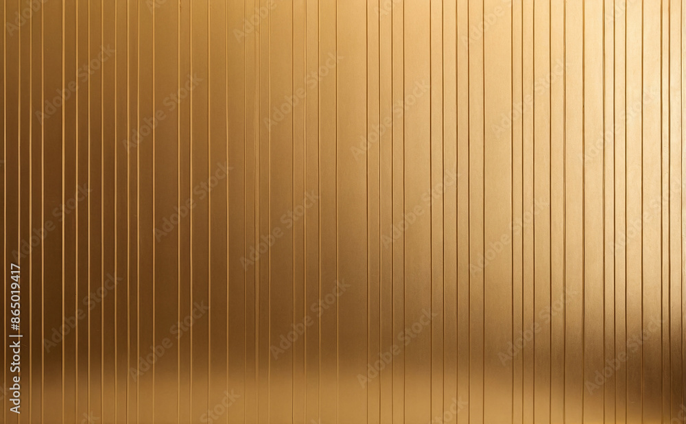 Fototapeta premium A wall showcasing a golden vertical striped design. 