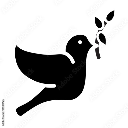 Dove Vector Glyph Icon Design