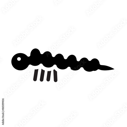 Silkworm Vector Glyph Icon Design
