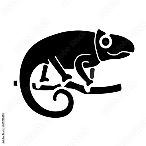 Chameleon Vector Glyph Icon Design