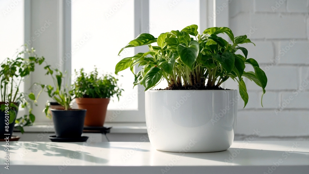 plants on a white plant pot in a condominium, growing plants in a Modern Condominium, eco, green plants, Nature in a City life, close-up plants in a white condominium. plants on a white plant pot in a condominium, growing plants in a Modern Condominium, eco, green plants, Nature in a City life, close-up plants in a white condominium.